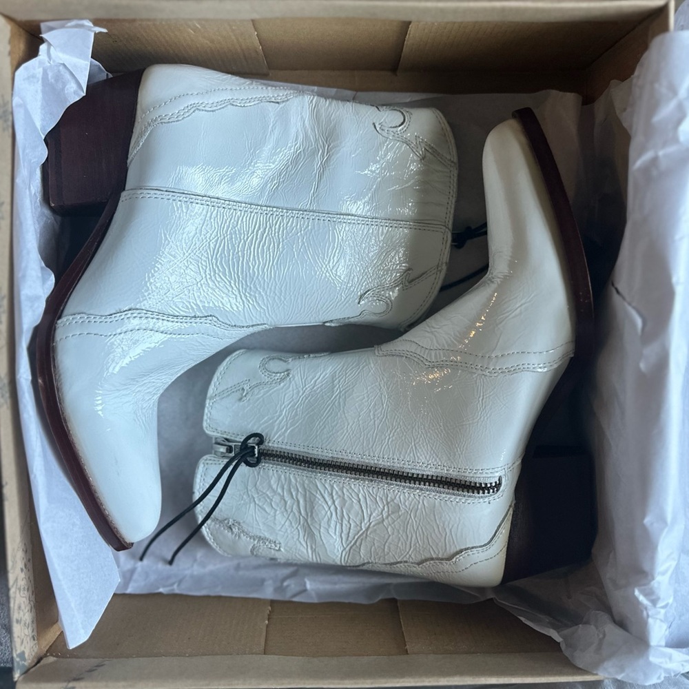 White Ankle Boots BRAND NEW